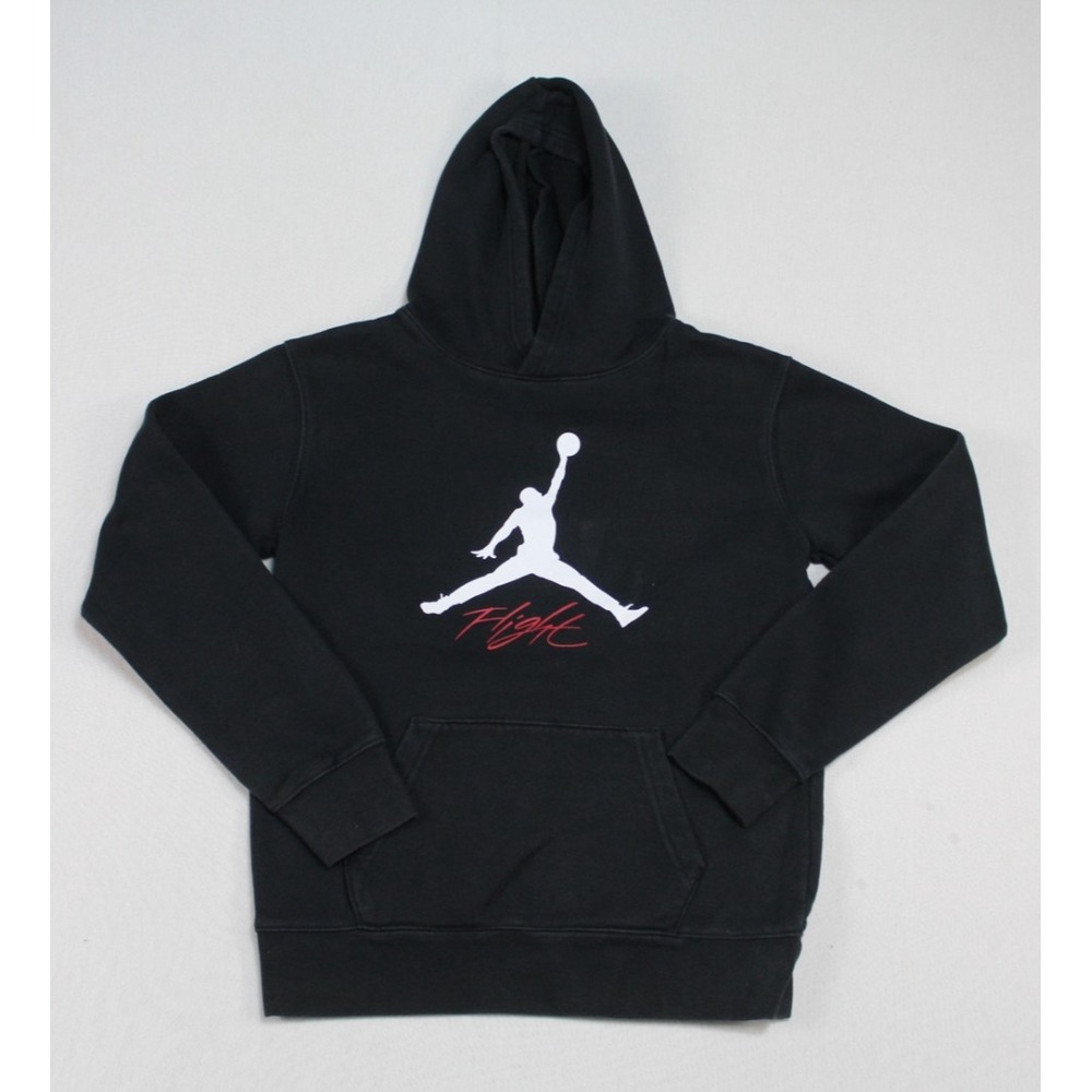 Jordan Boy Black Sweater Hooded Long Sleeve Casual Size‎ Large